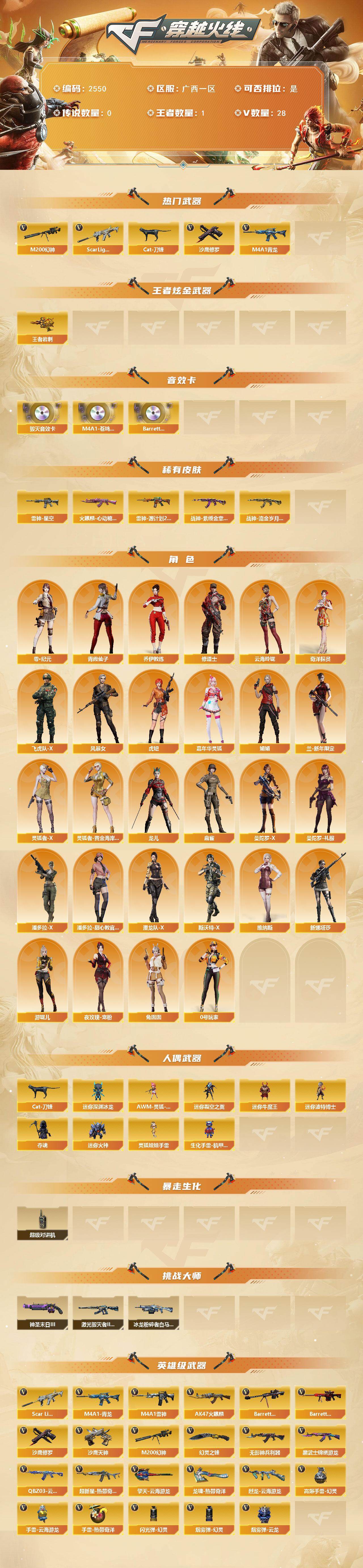 CFCMW452725穿越火线账号详情图2