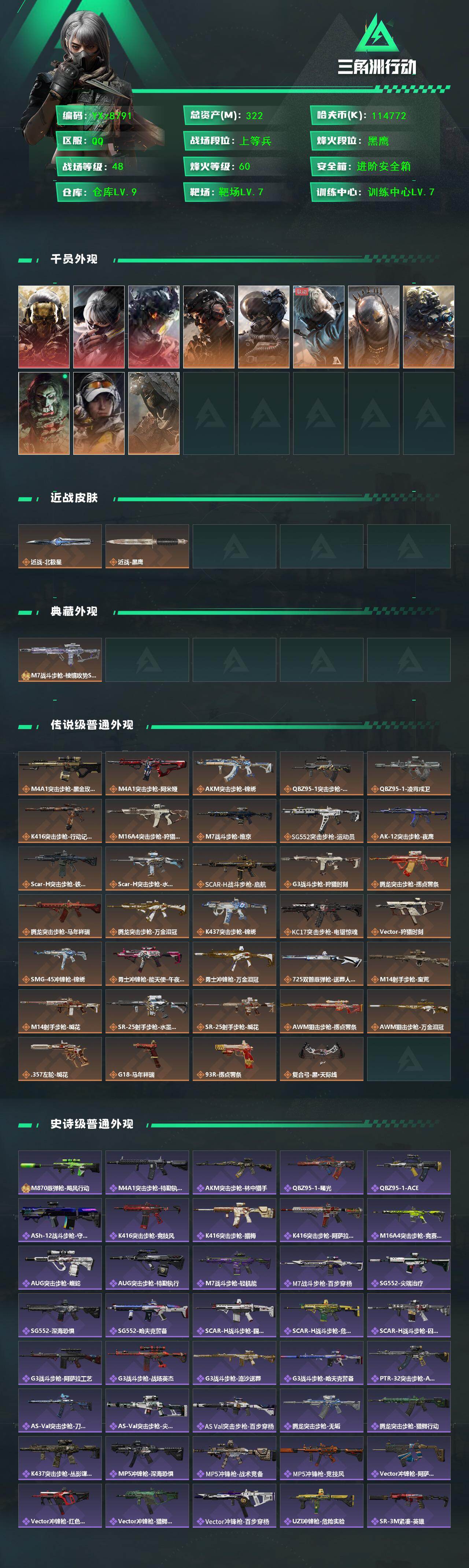 SJZCMW458550三角洲行动账号详情图2