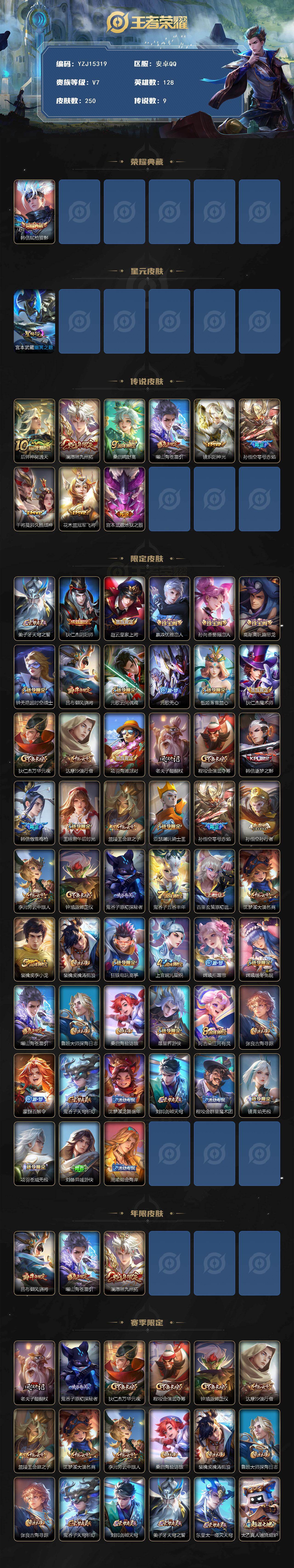 WZQM4194774王者荣耀账号详情图3