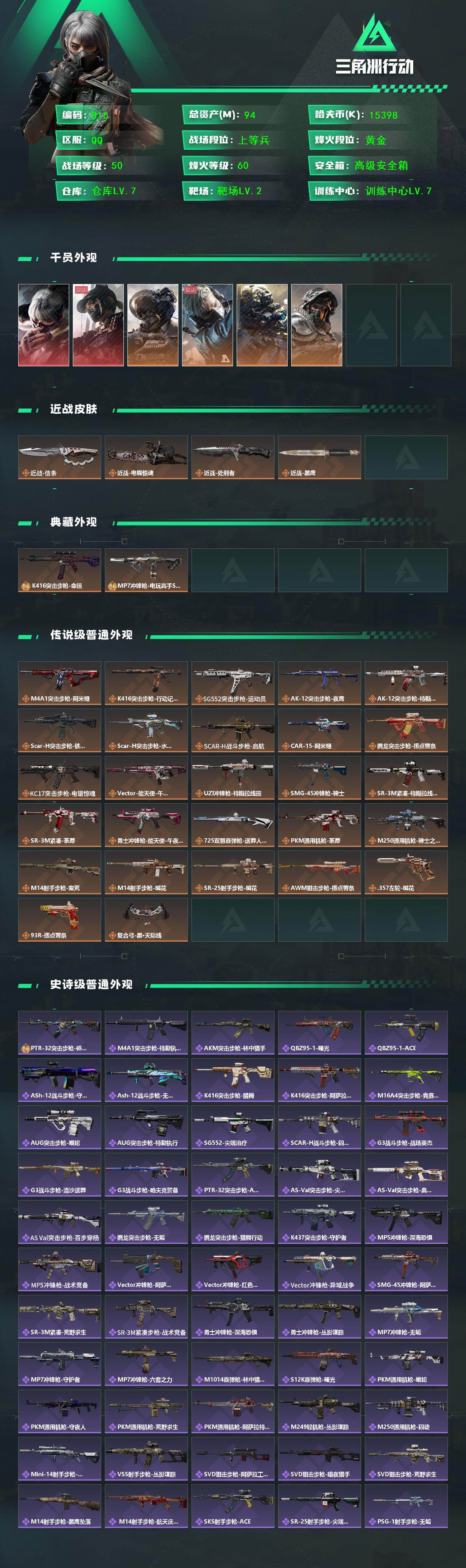 SJZCMW458724三角洲行动账号详情图2