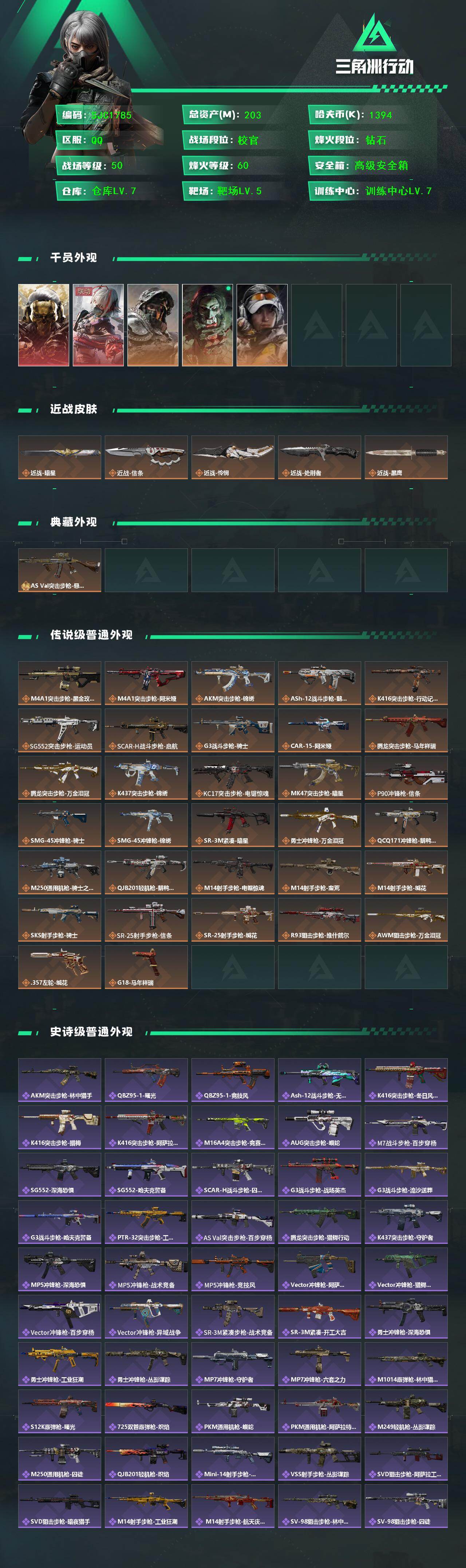 SJZQM453875三角洲行动账号详情图3