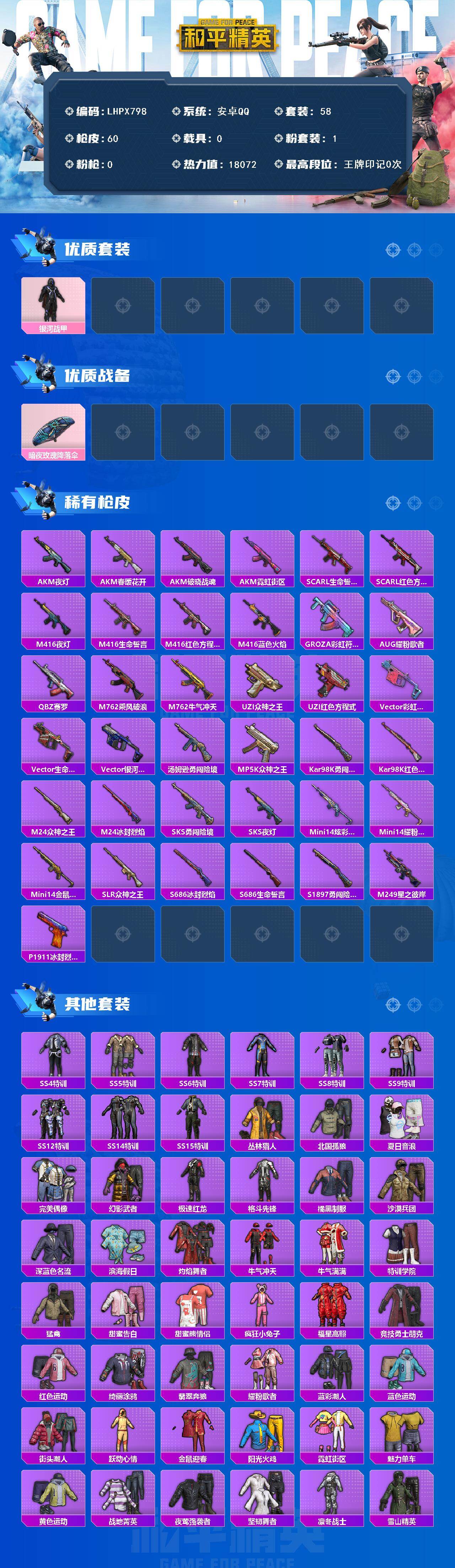 HPLX4106342和平精英账号详情图2