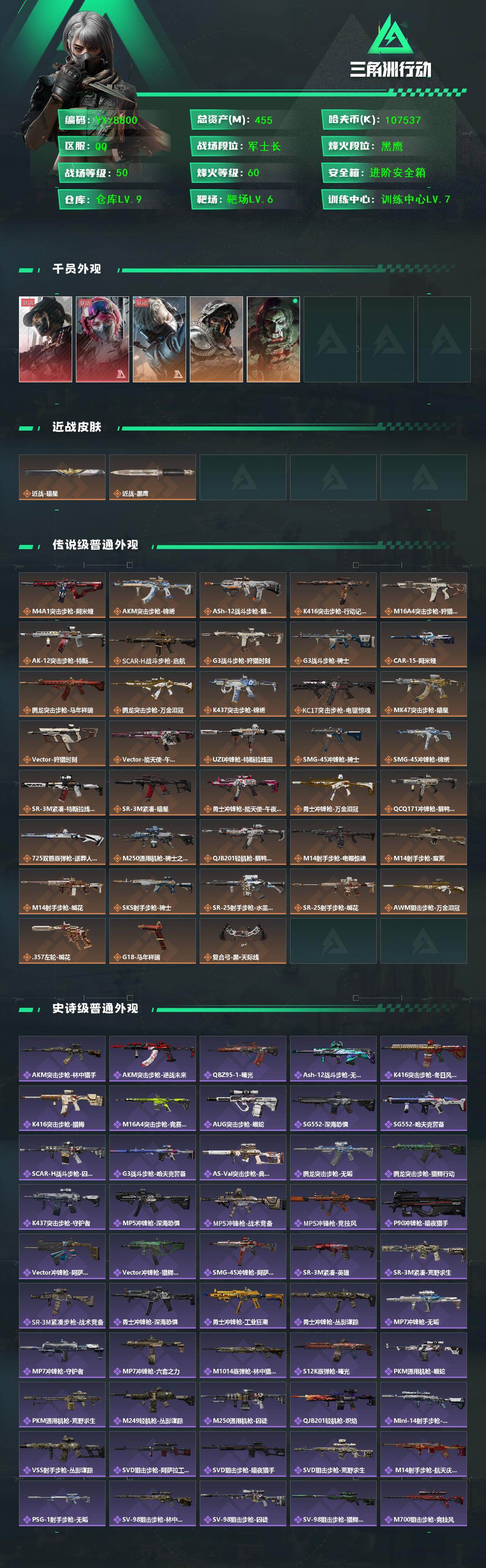 SJZCMW459187三角洲行动账号详情图2