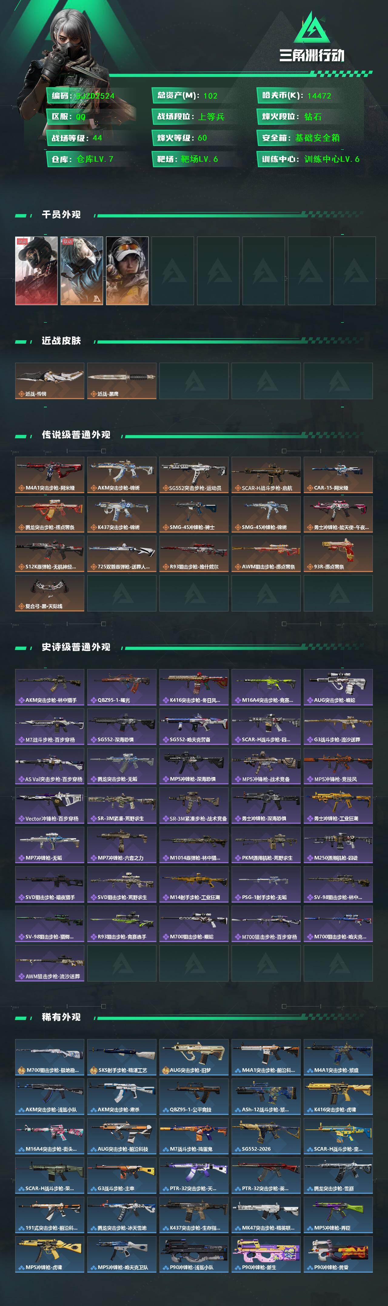 SJZEY456342三角洲行动账号详情图2