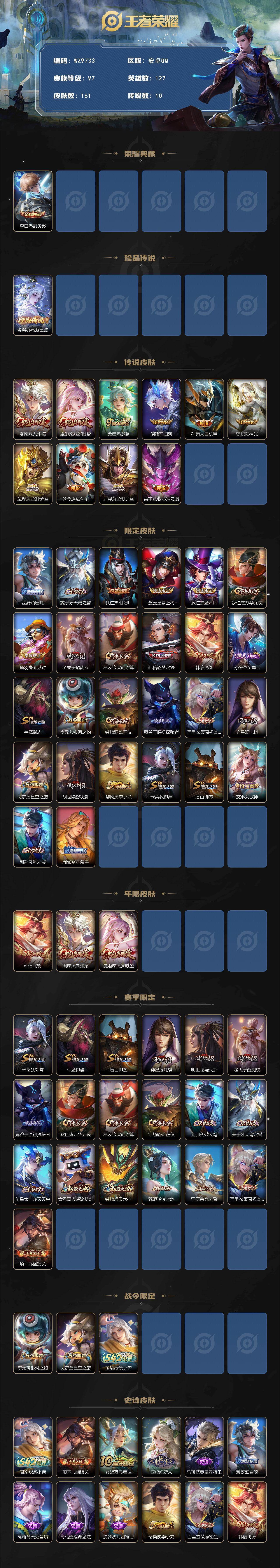 WZQM4211782王者荣耀账号详情图3