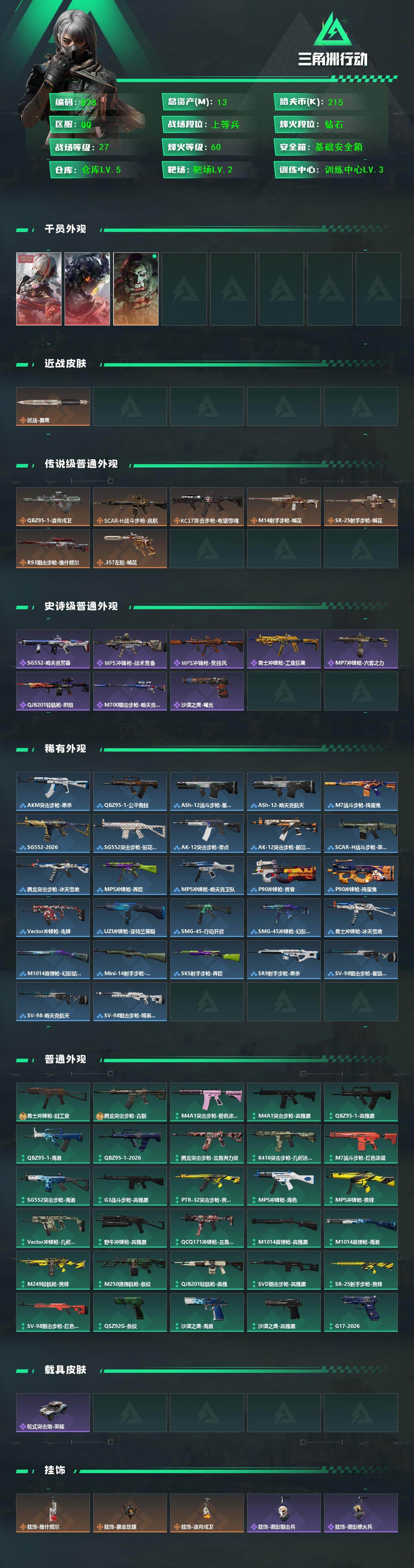 SJZCMW459108三角洲行动账号详情图2