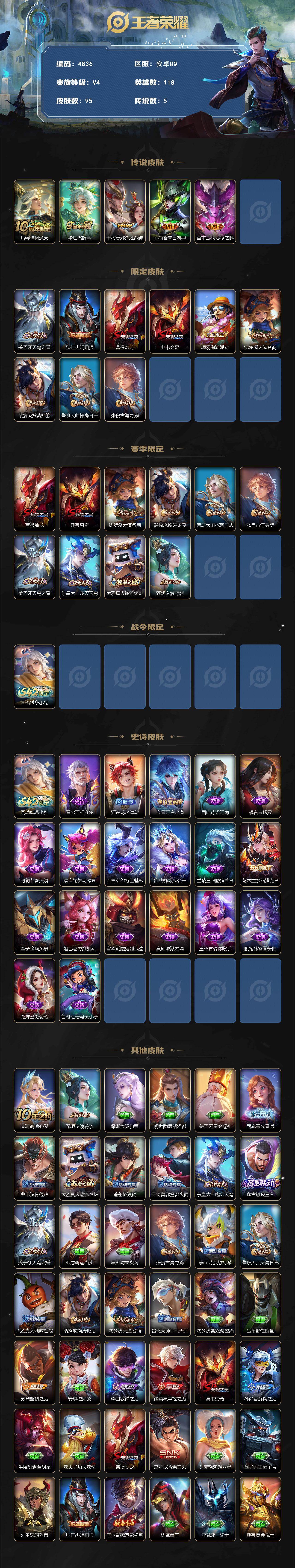 WZJZ4203514王者荣耀账号详情图2