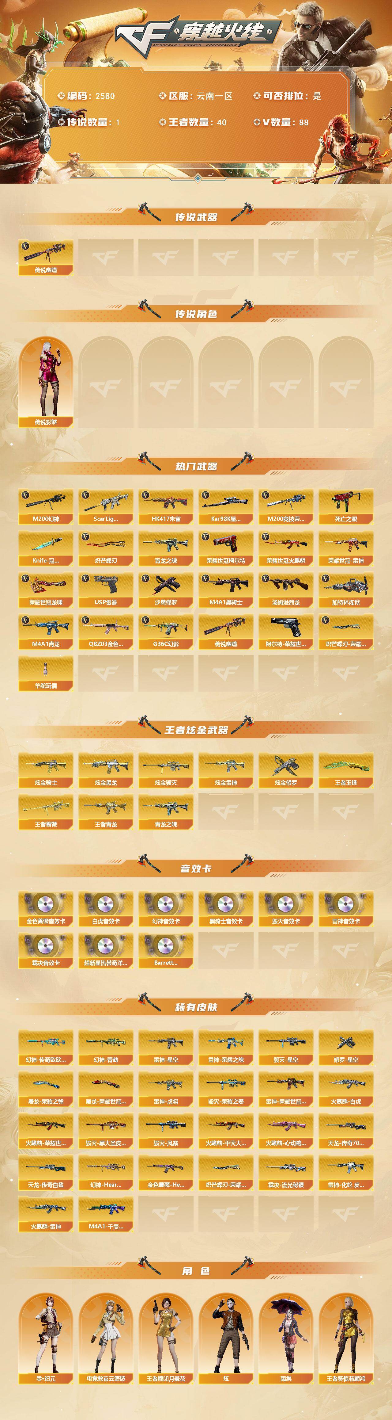 CFCMW453220穿越火线账号详情图2