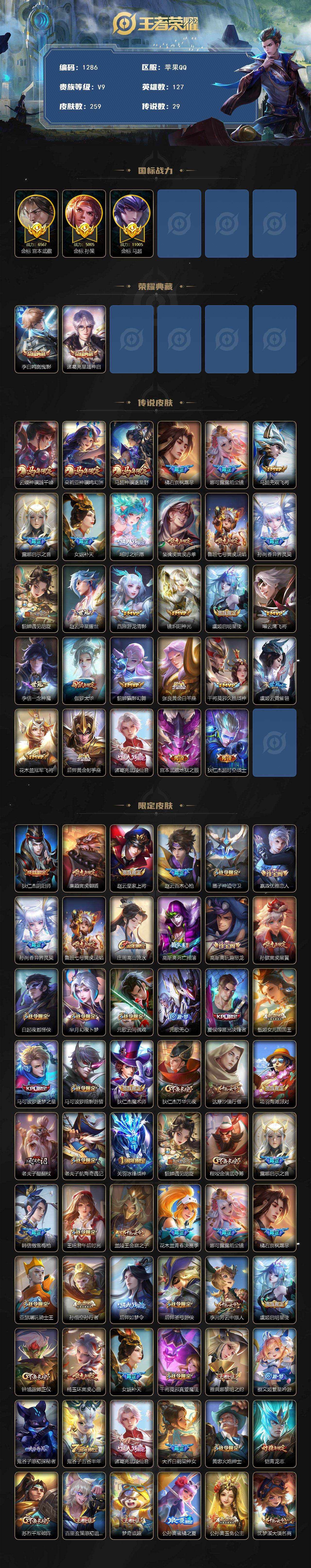 WZCMW4202194王者荣耀账号详情图2