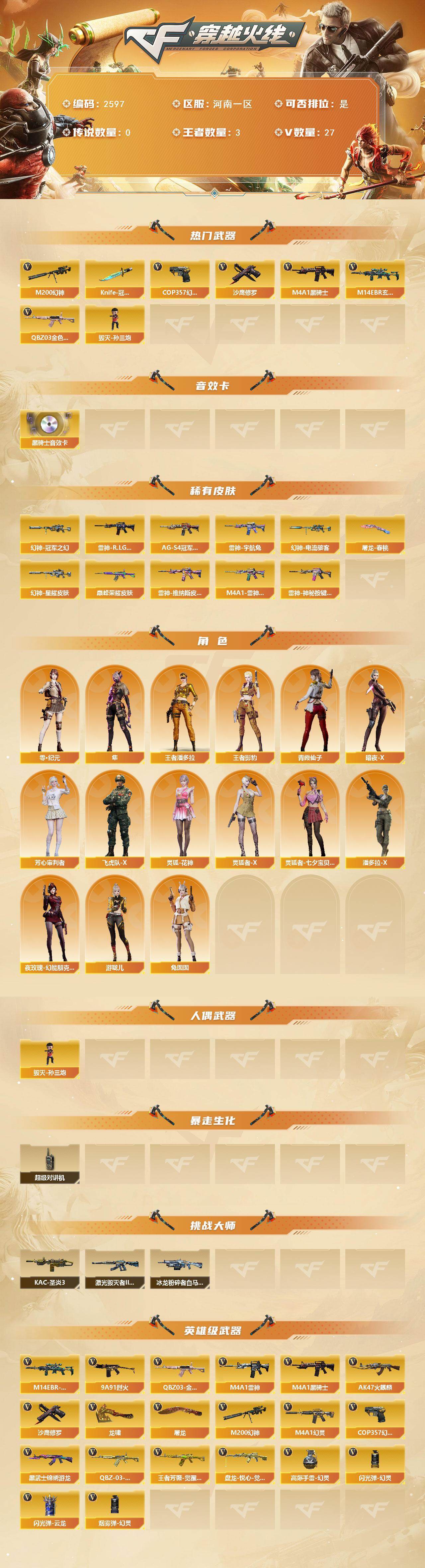 CFCMW453297穿越火线账号详情图2