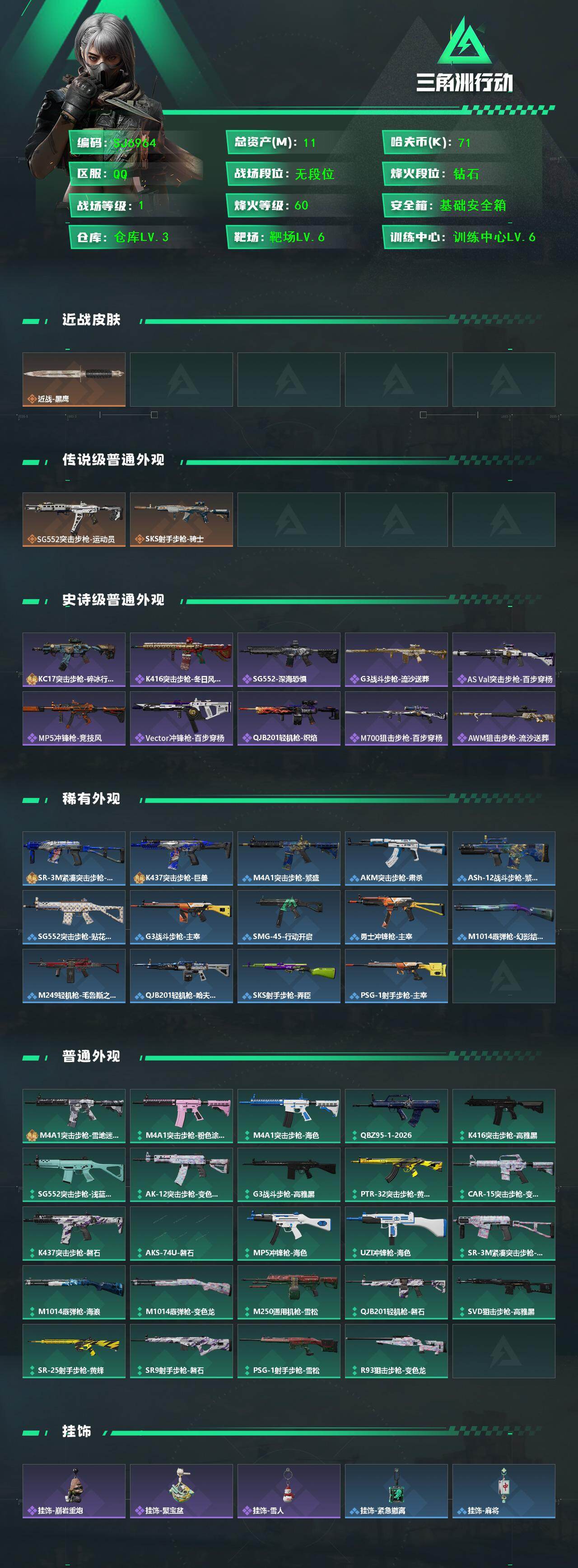 SJZCMW469683三角洲行动账号详情图2