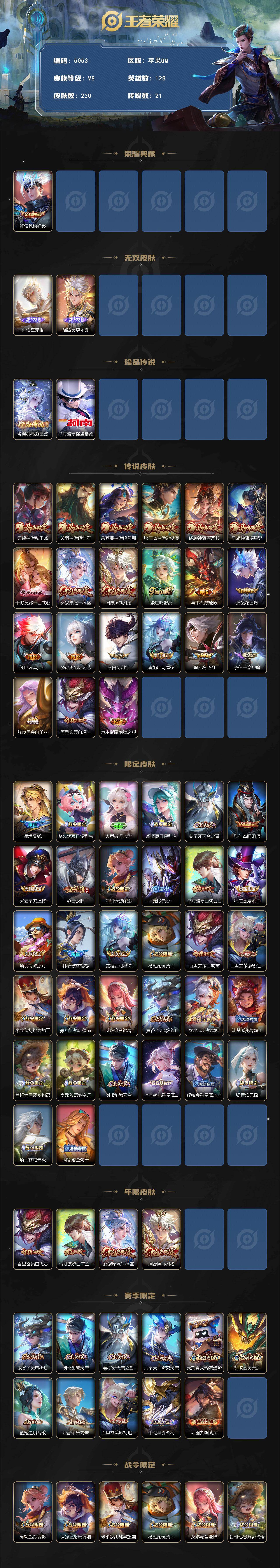 WZCMW4202726王者荣耀账号详情图2