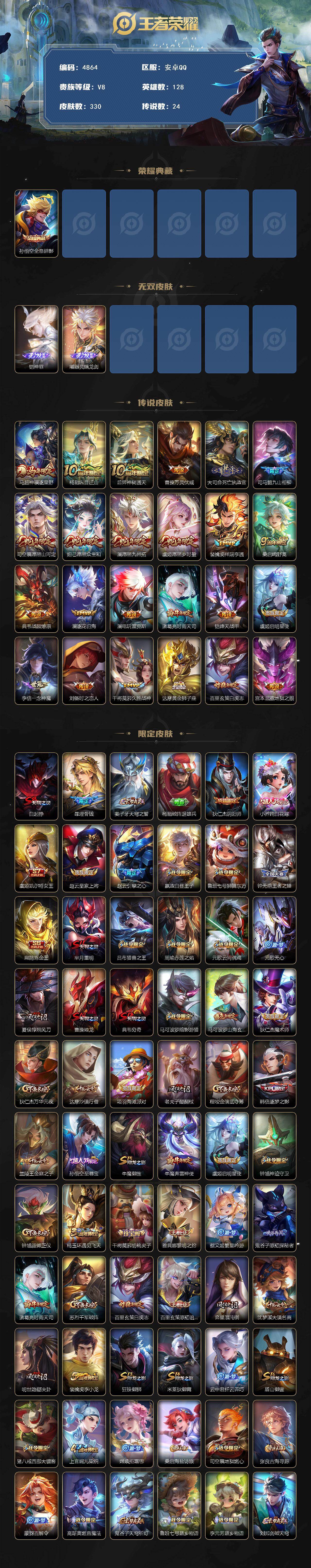 WZQM4205486王者荣耀账号详情图3