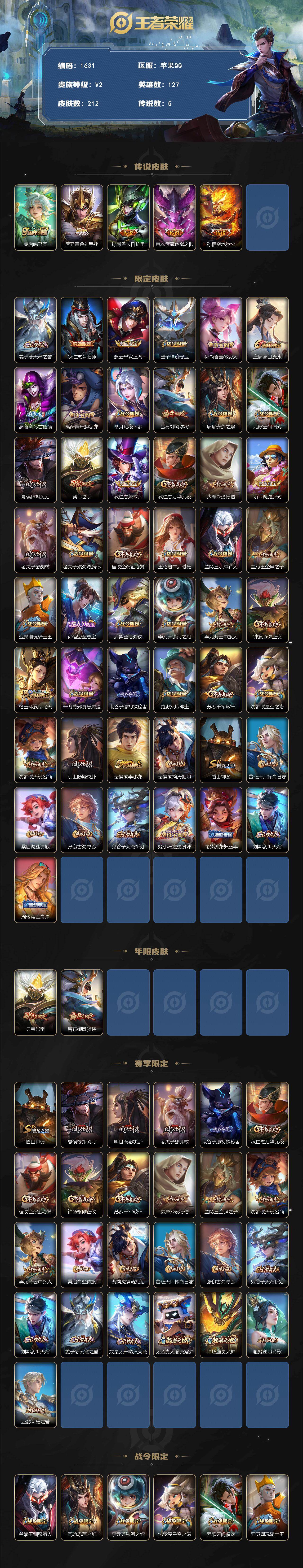 WZCMW4200238王者荣耀账号详情图2