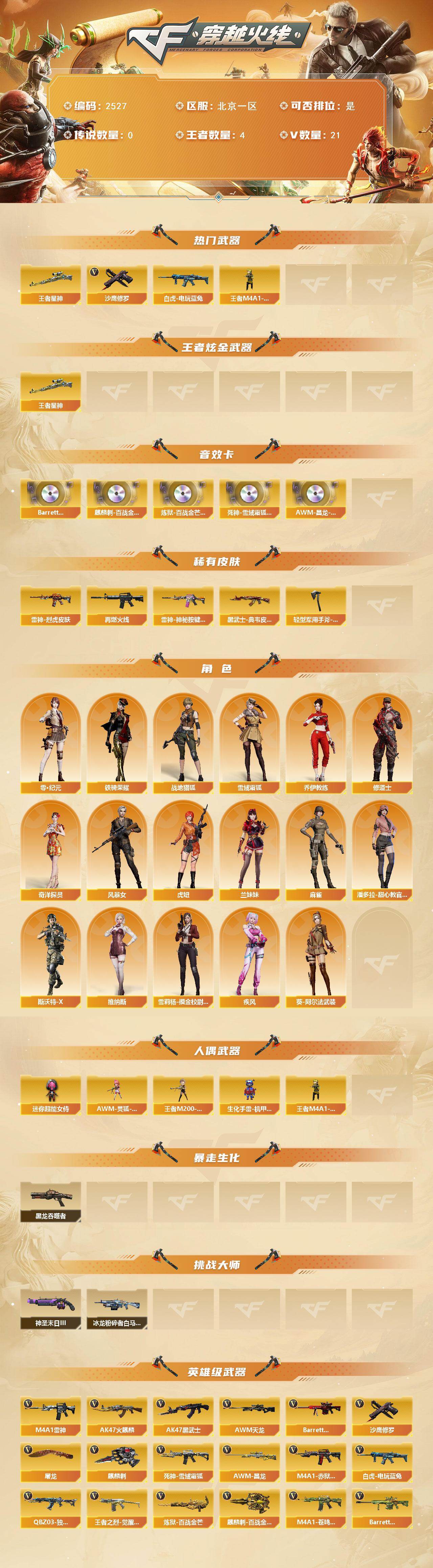 CFCMW452477穿越火线账号详情图2