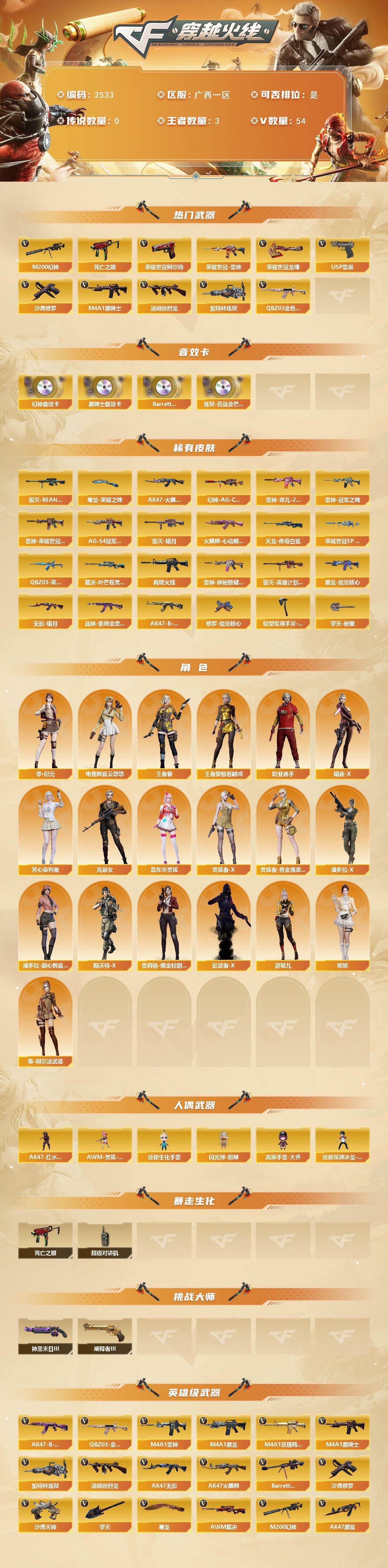 CFCMW452561穿越火线账号详情图2