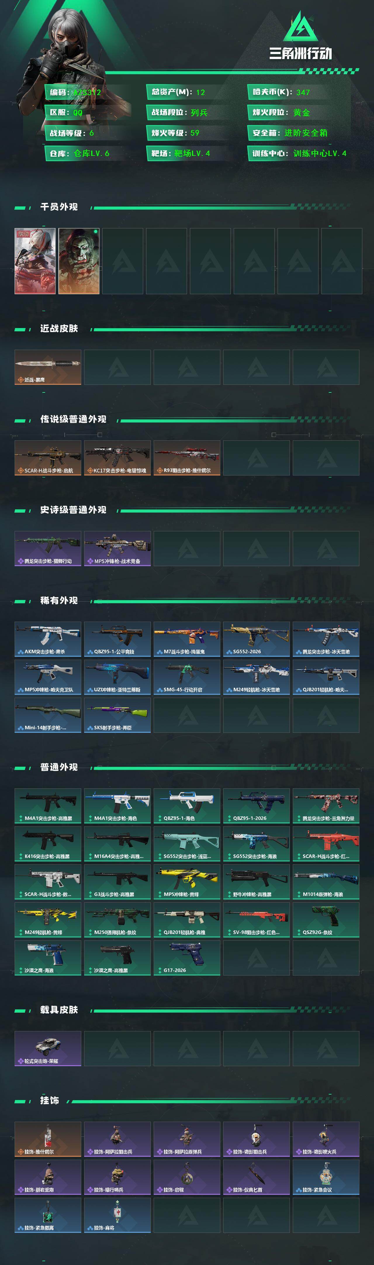 SJZCMW458441三角洲行动账号详情图2