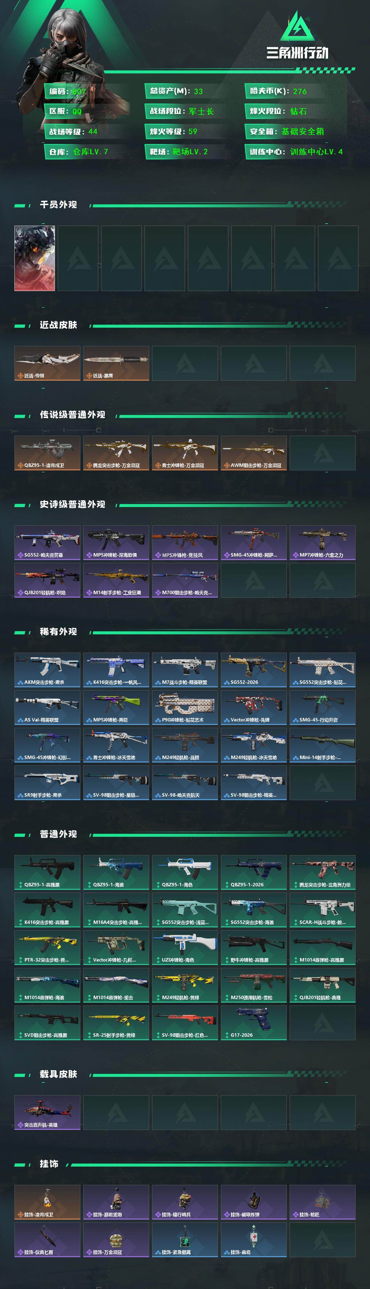 SJZCMW458460三角洲行动账号详情图2