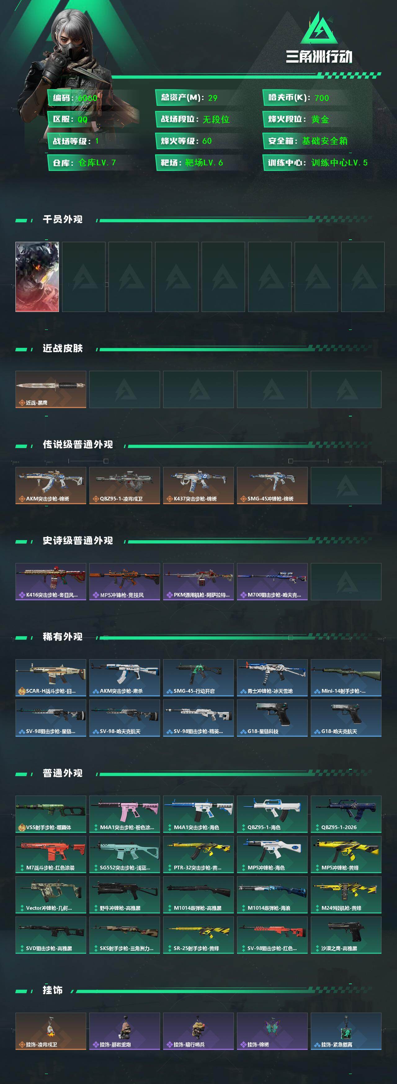 SJZCMW464887三角洲行动账号详情图2