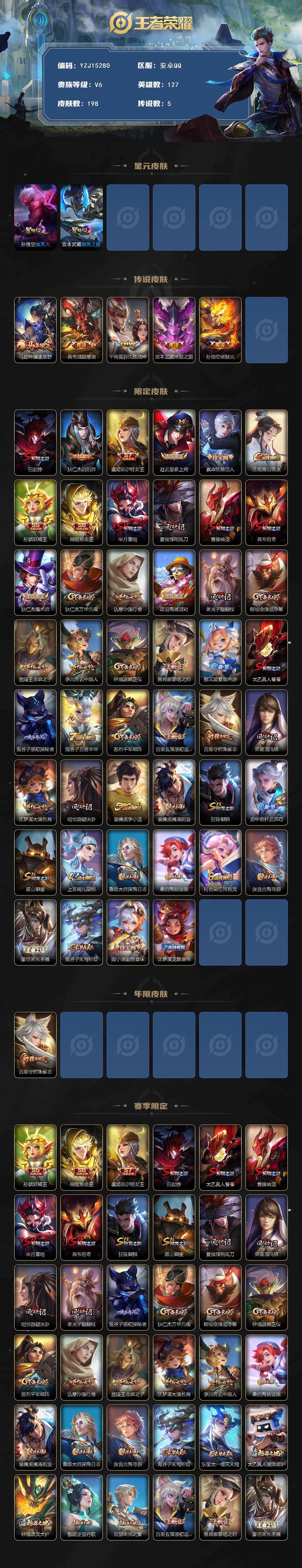 WZQM4194729王者荣耀账号详情图3