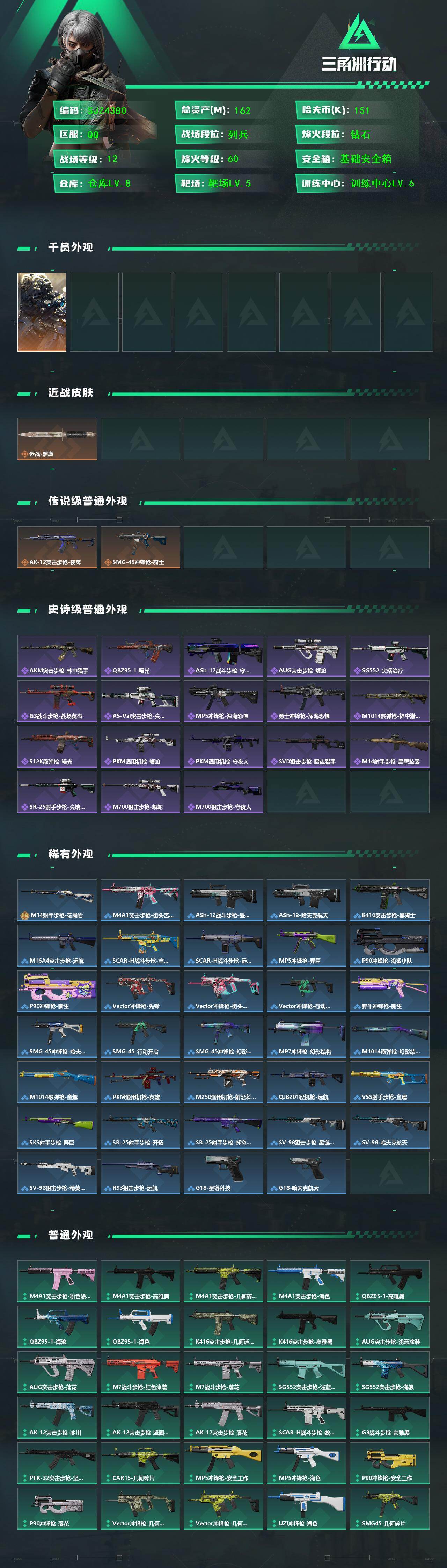 SJZQM456462三角洲行动账号详情图3