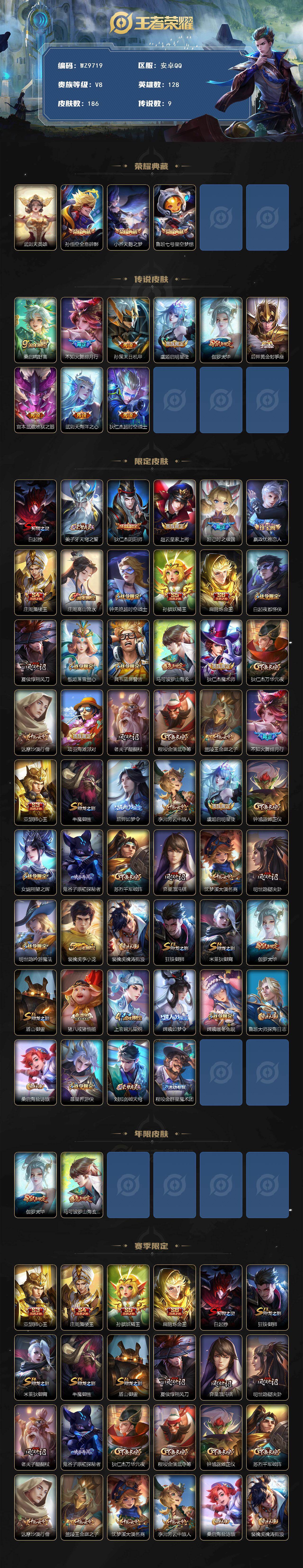 WZXS4210969王者荣耀账号详情图2