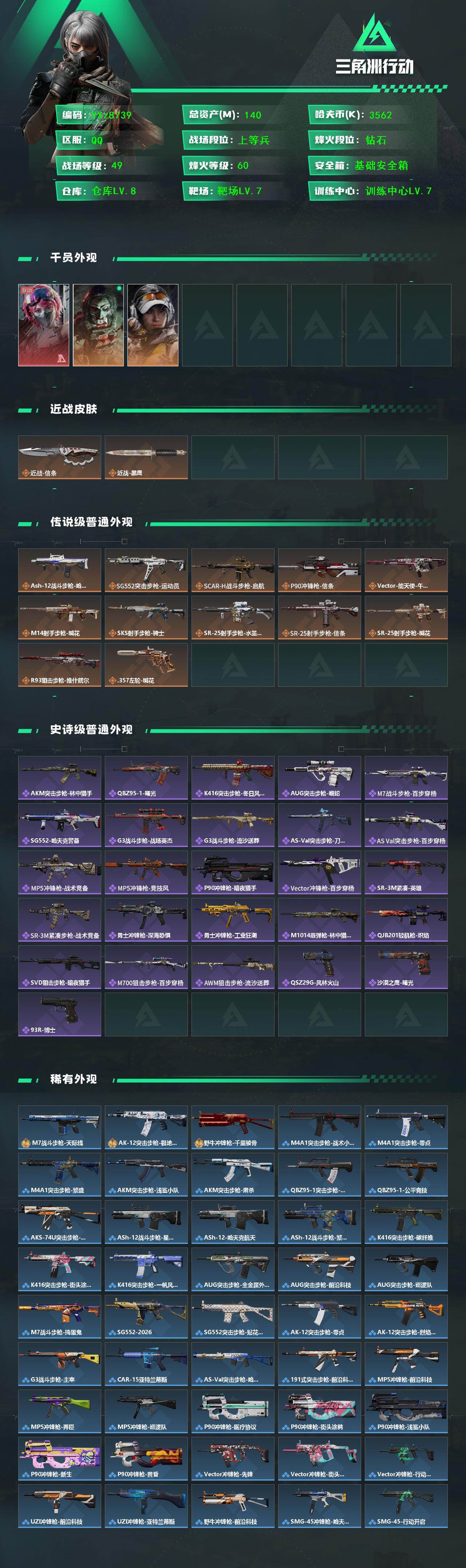 SJZCMW459212三角洲行动账号详情图2