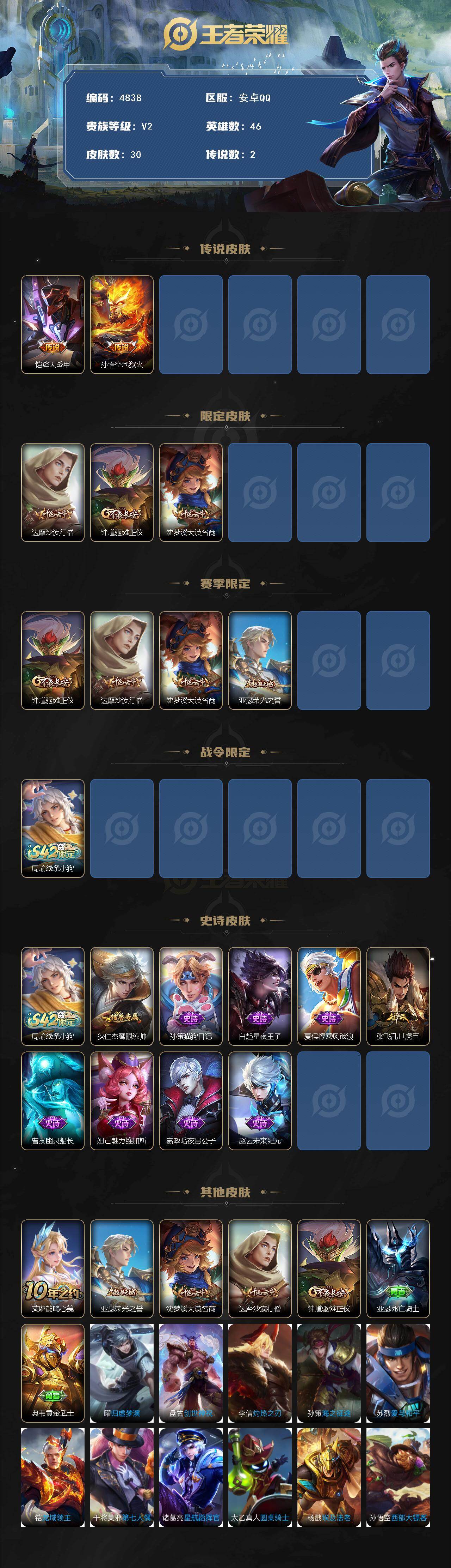 WZJZ4203504王者荣耀账号详情图2