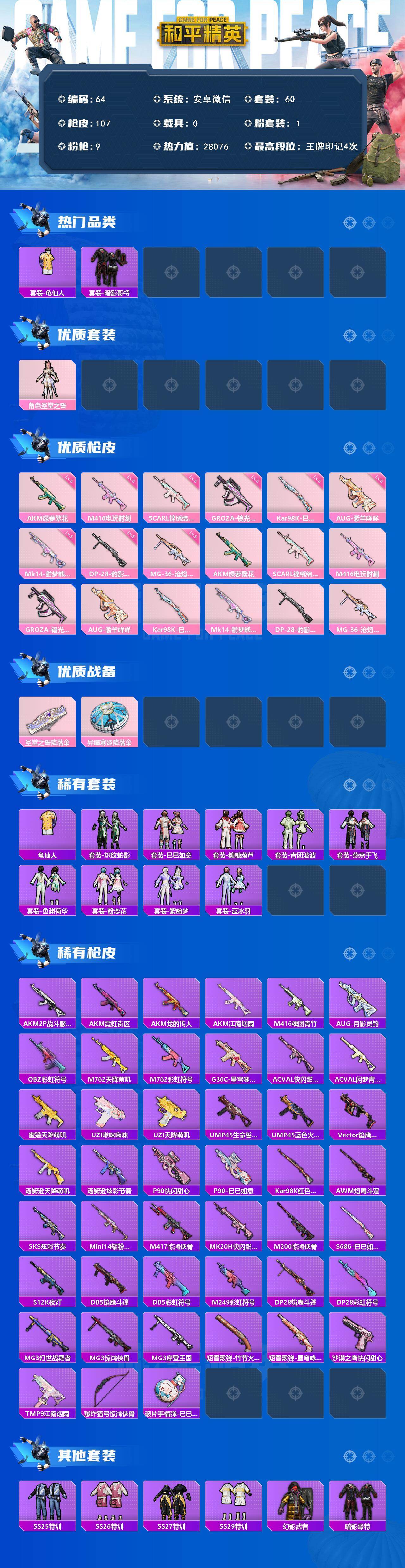 HPLX4134786和平精英账号详情图2