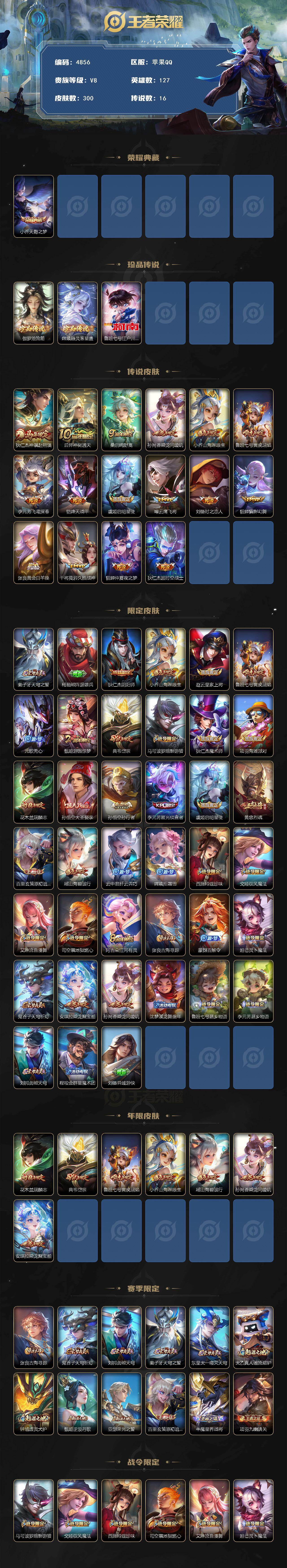 WZQM4203826王者荣耀账号详情图3