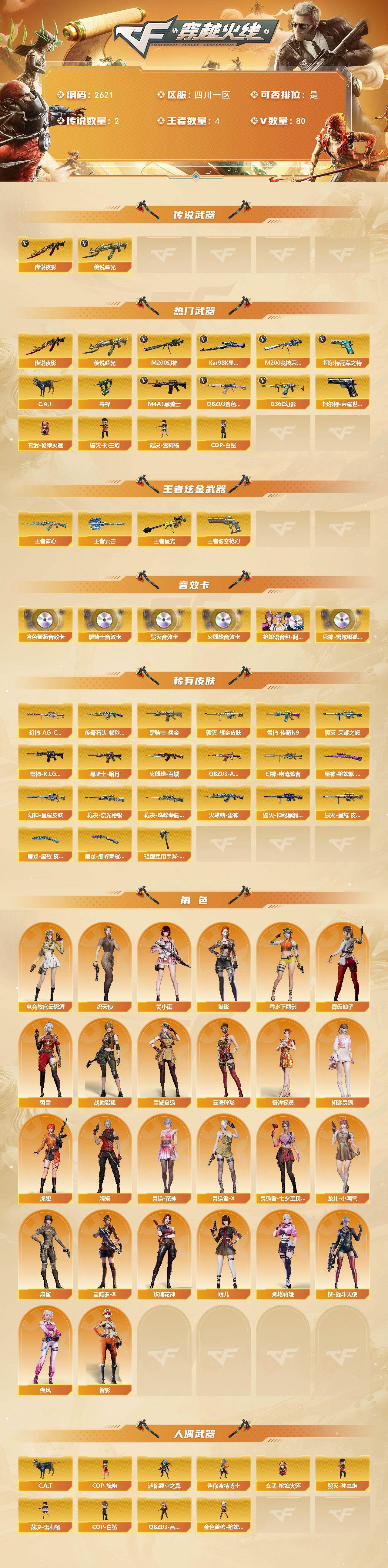 CFCMW453611穿越火线账号详情图2