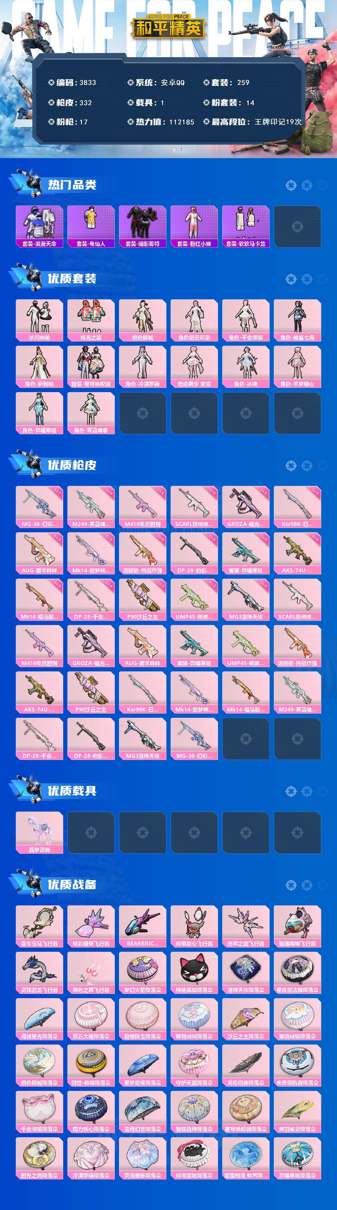 HPCMW4111046和平精英账号详情图2