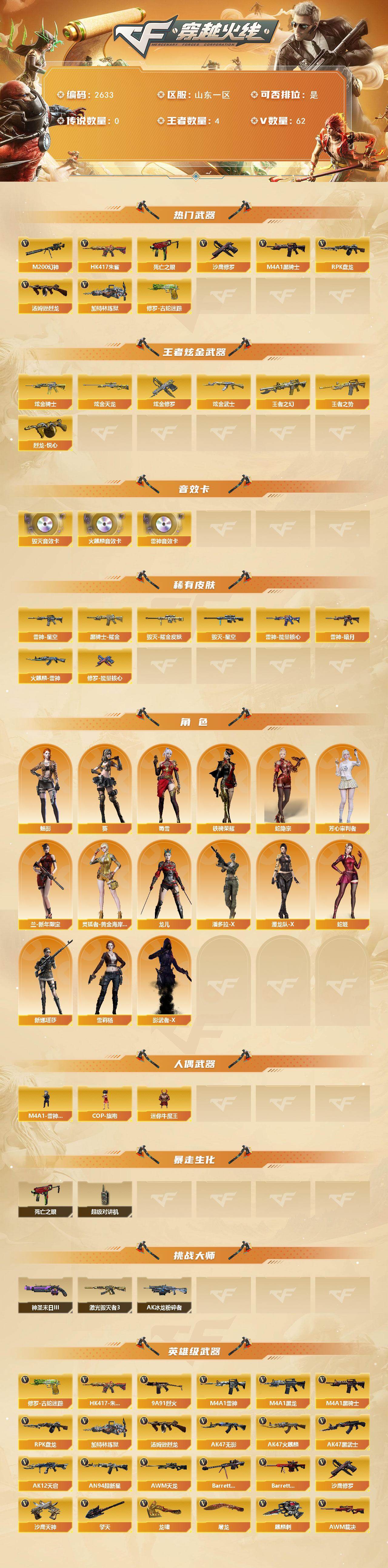 CFCMW453770穿越火线账号详情图2