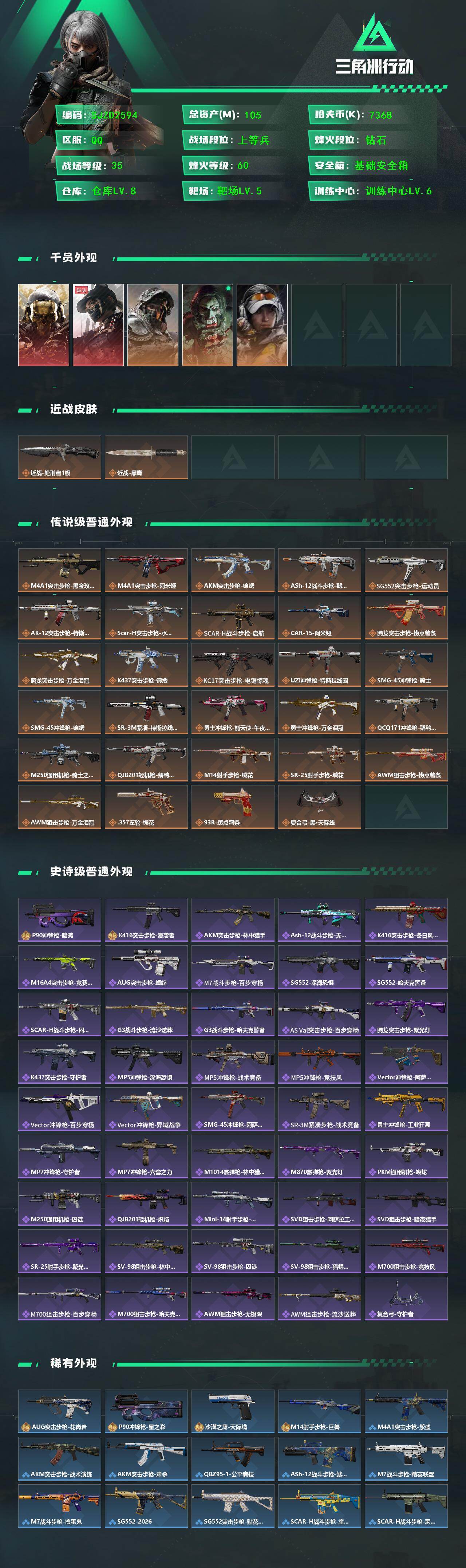 SJZQM457504三角洲行动账号详情图3