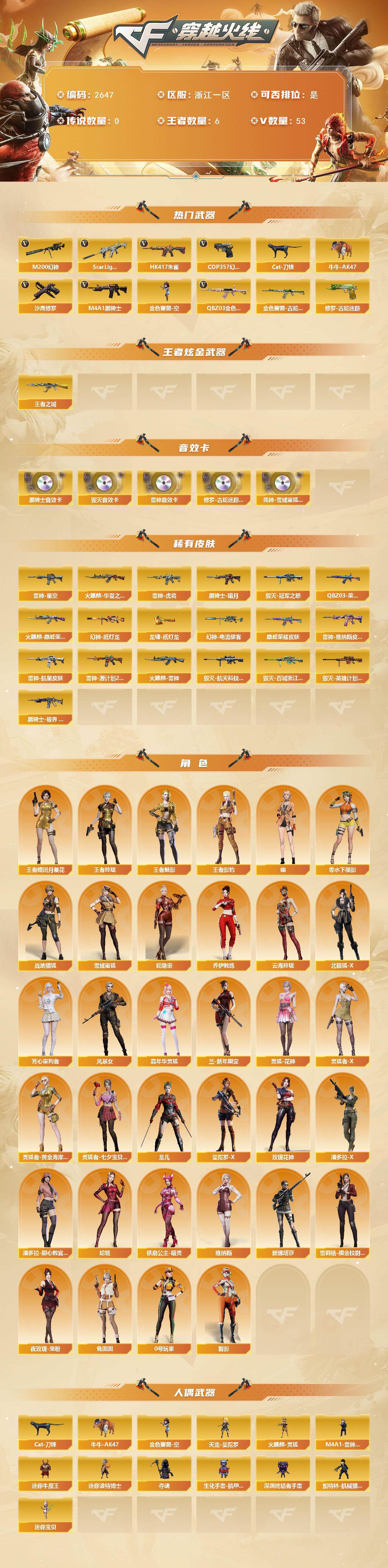 CFCMW453869穿越火线账号详情图2 CFCMW453869穿越火线账号详情图2