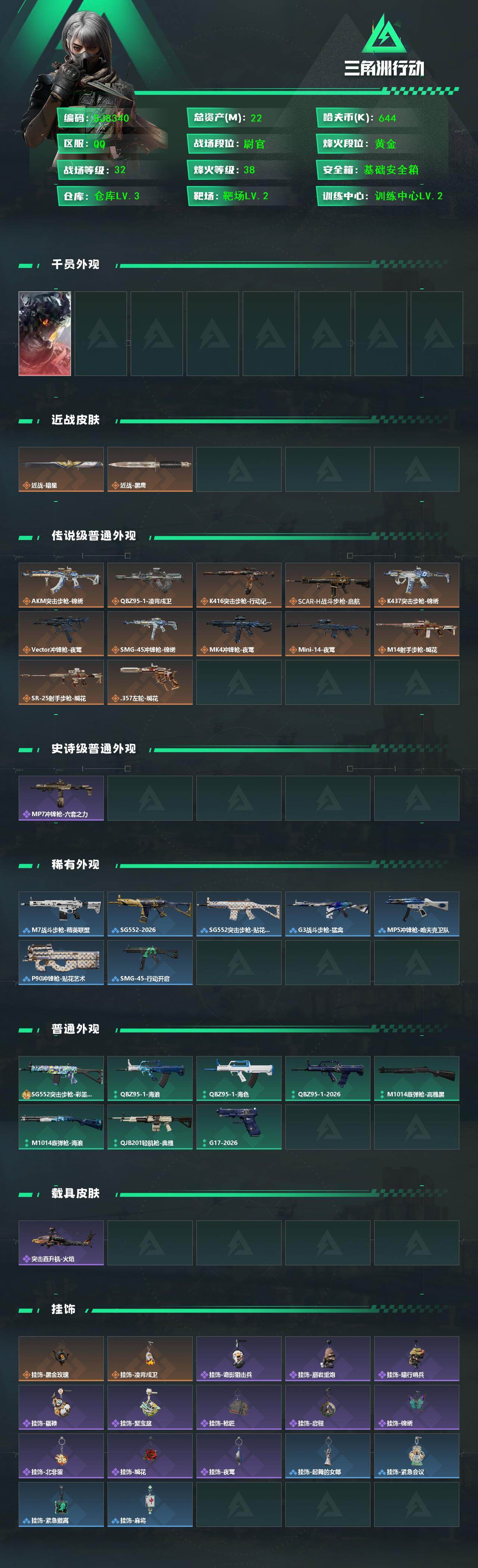 SJZQM457625三角洲行动账号详情图4