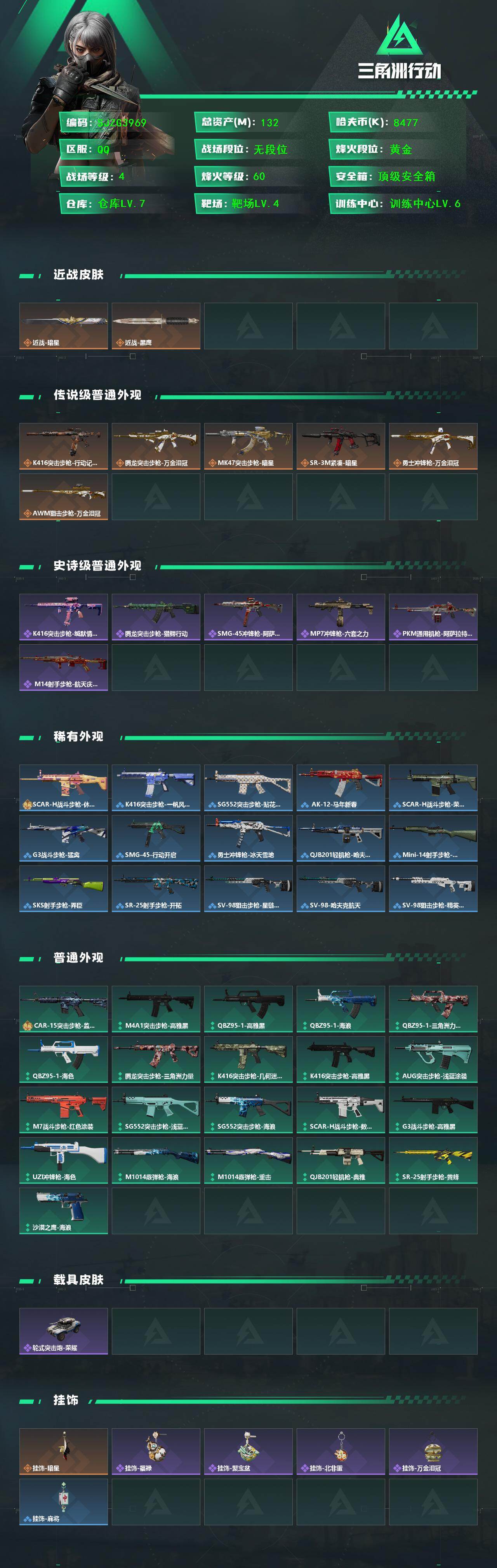 SJZQM457714三角洲行动账号详情图3