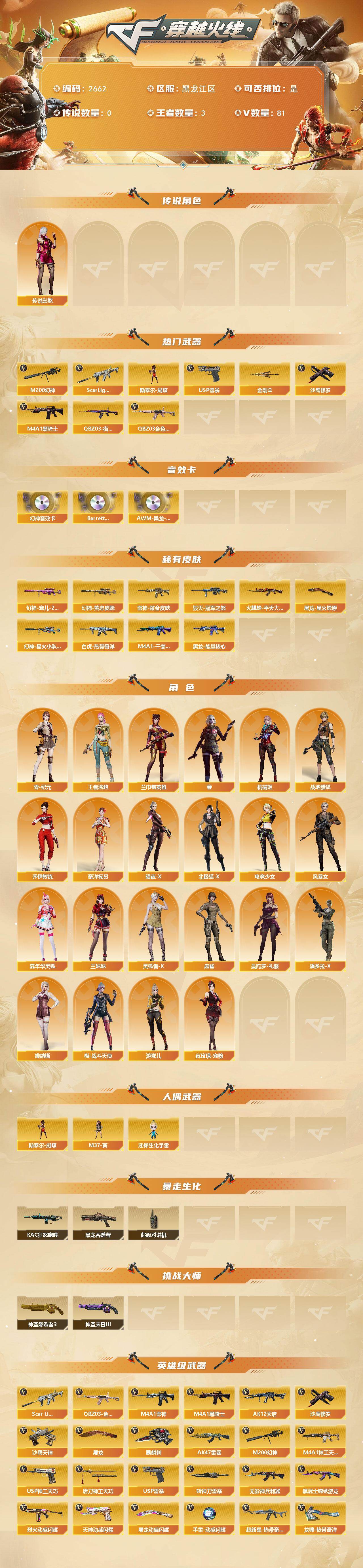 CFCMW454371穿越火线账号详情图2