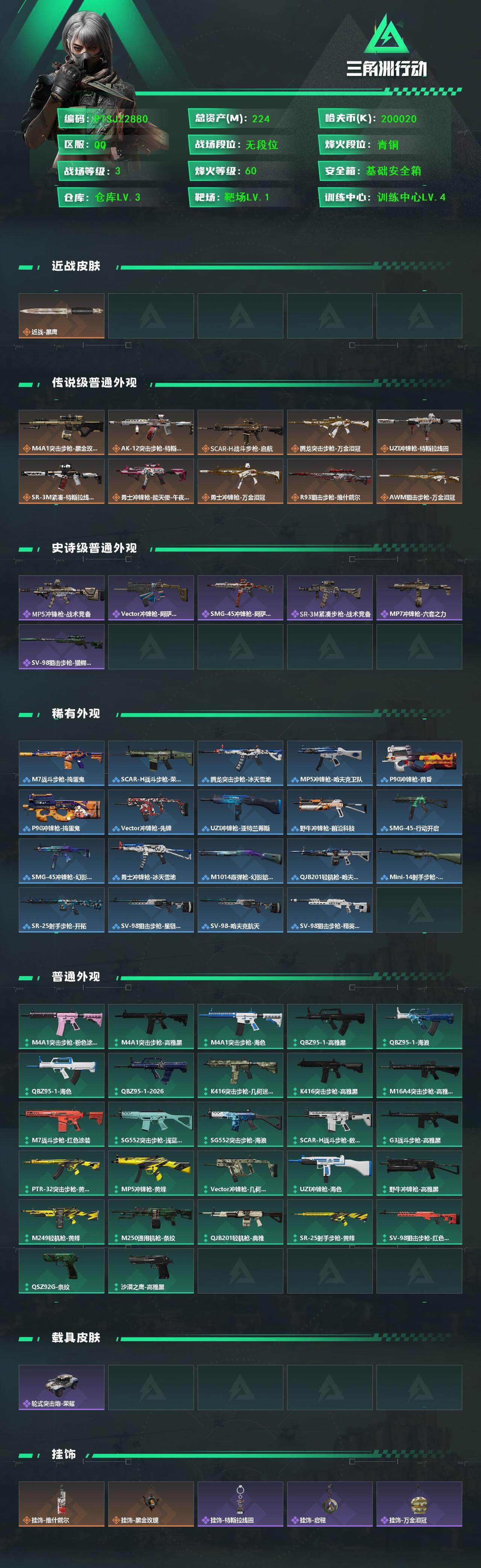 SJZQM457650三角洲行动账号详情图3