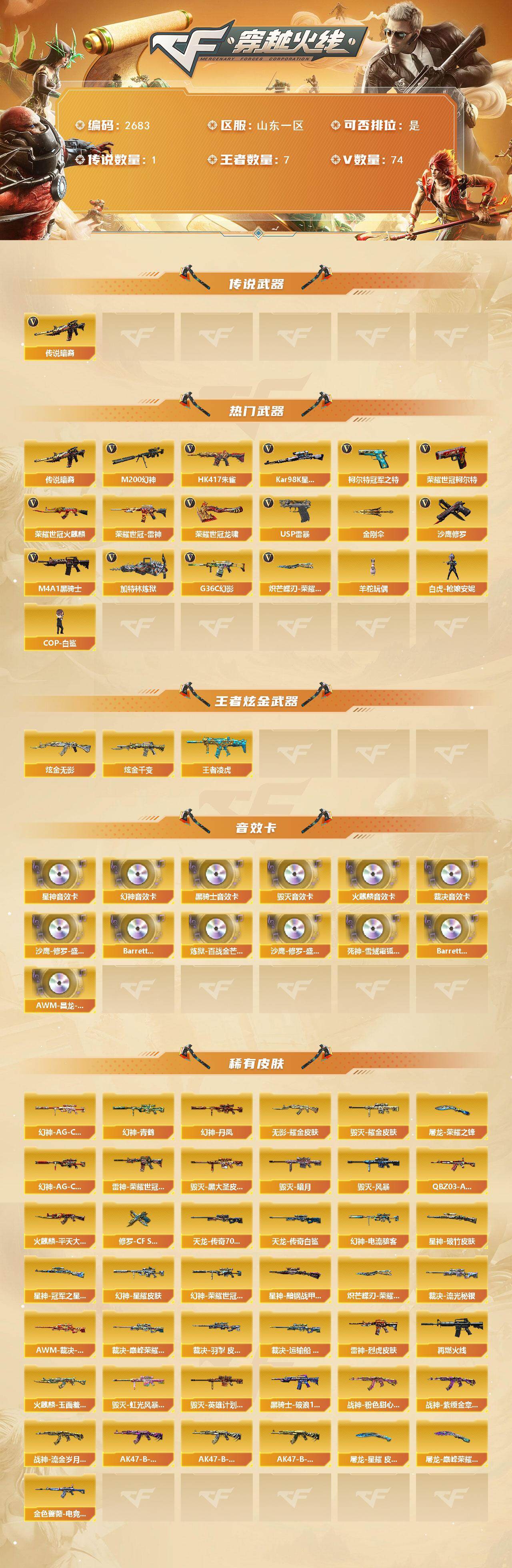 CFCMW454497穿越火线账号详情图2