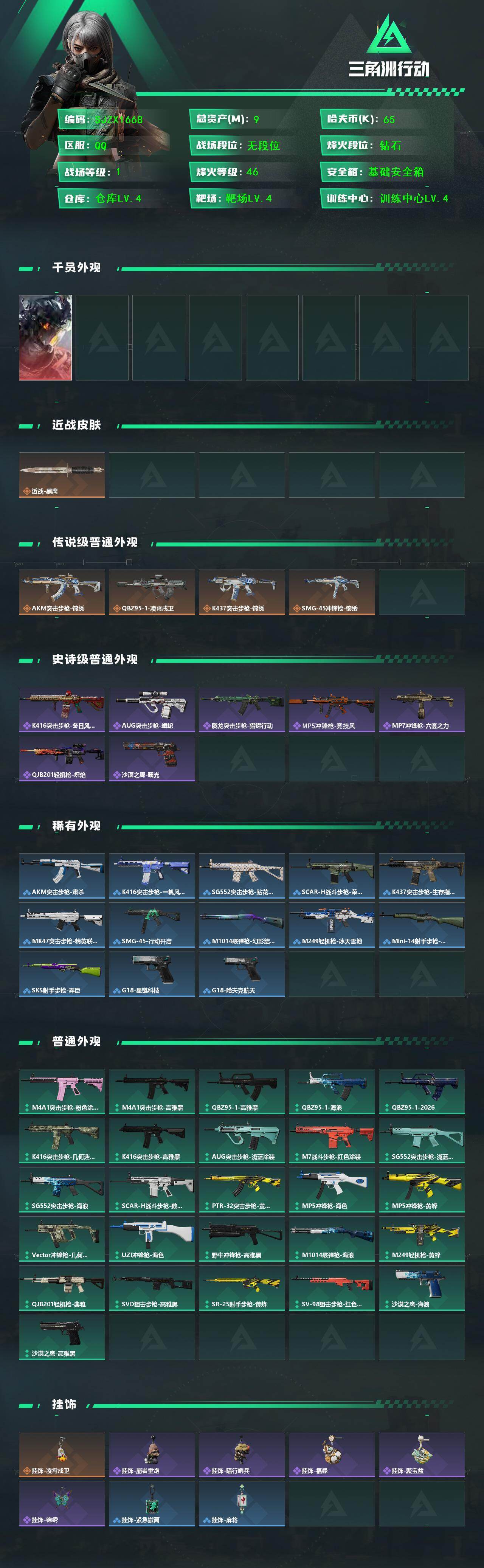 SJZQM459939三角洲行动账号详情图3