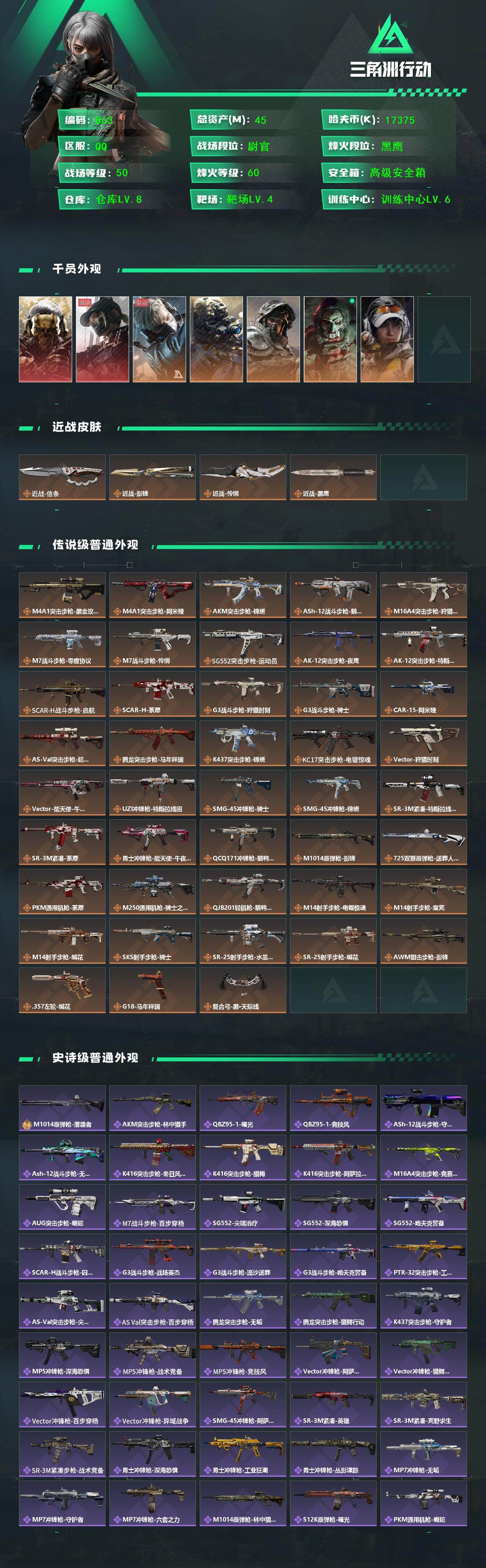 SJZCMW460100三角洲行动账号详情图2