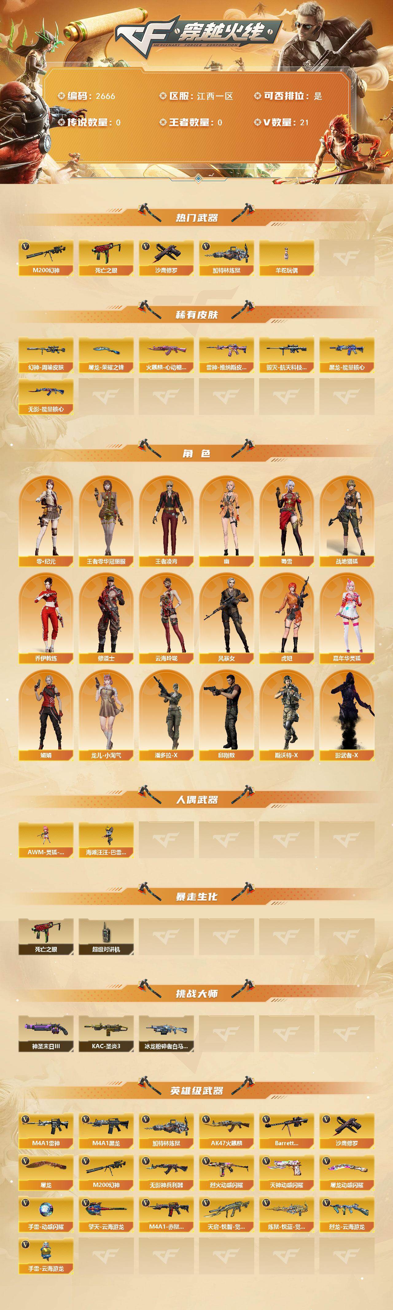 CFCMW454382穿越火线账号详情图2