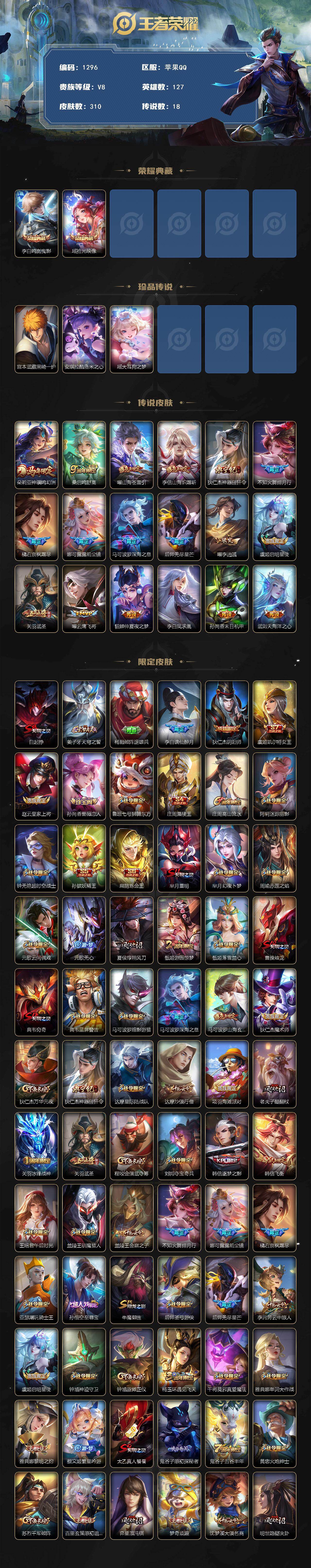 WZCMW4204711王者荣耀账号详情图2