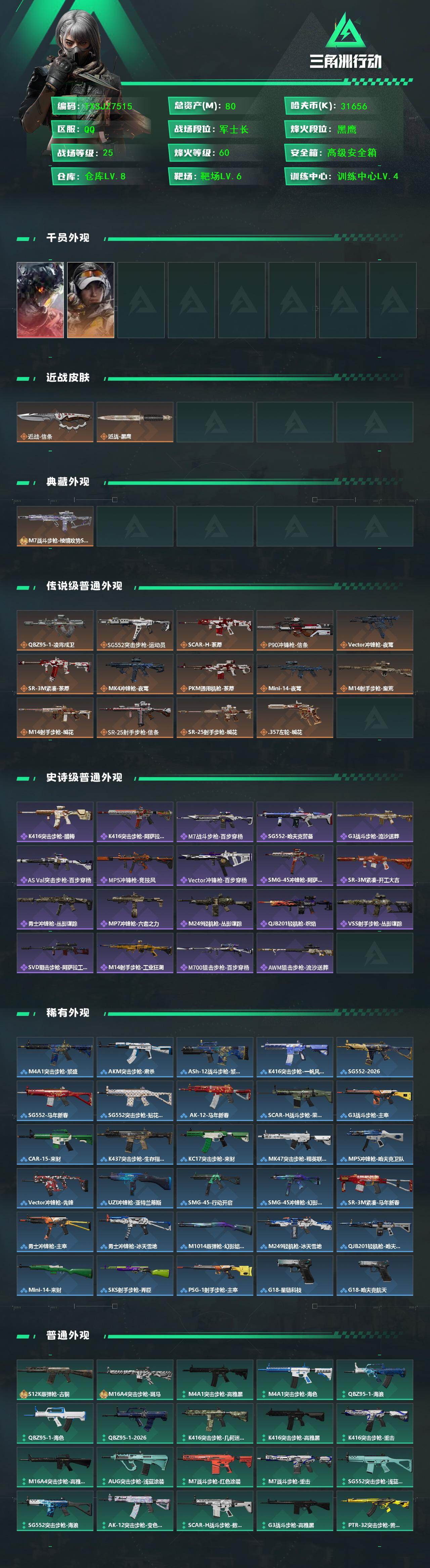 SJZCMW460373三角洲行动账号详情图2