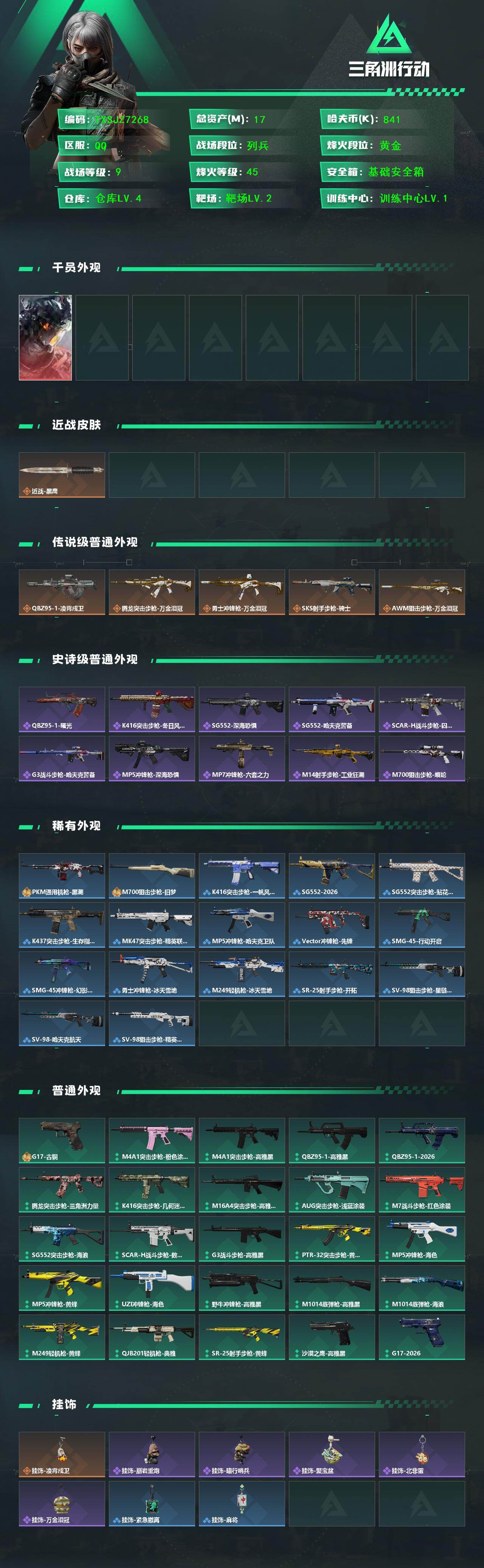 SJZCMW460450三角洲行动账号详情图2