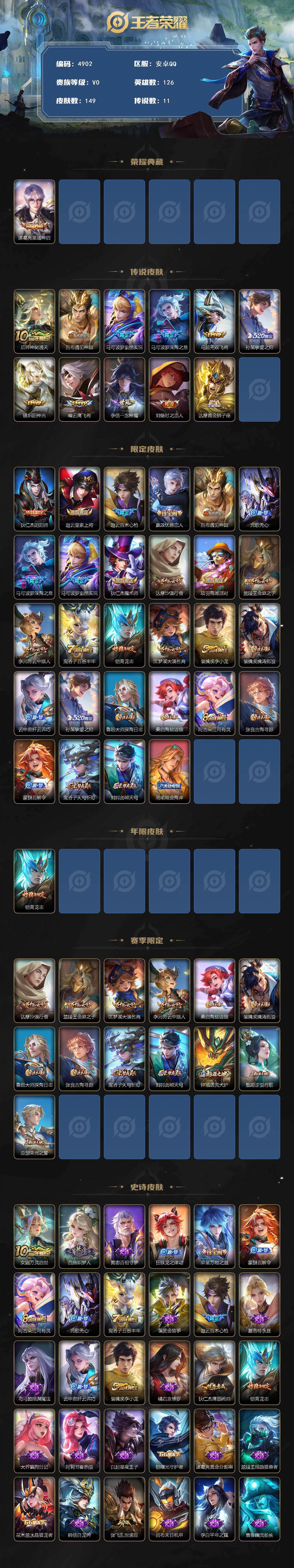 WZQM4210105王者荣耀账号详情图3