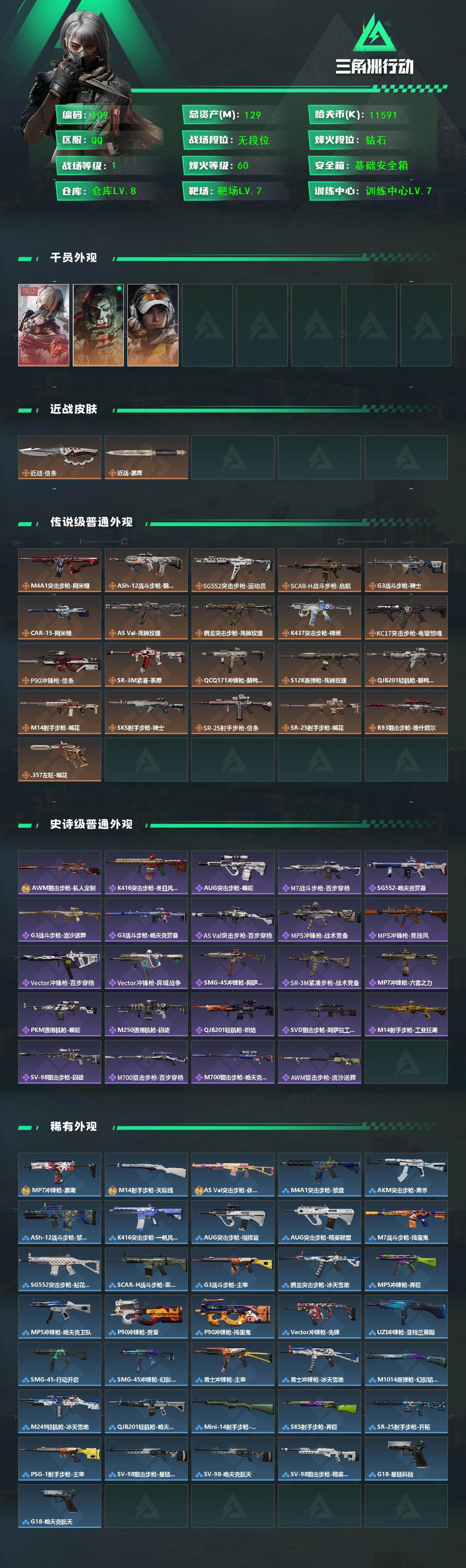 SJZQM459307三角洲行动账号详情图4