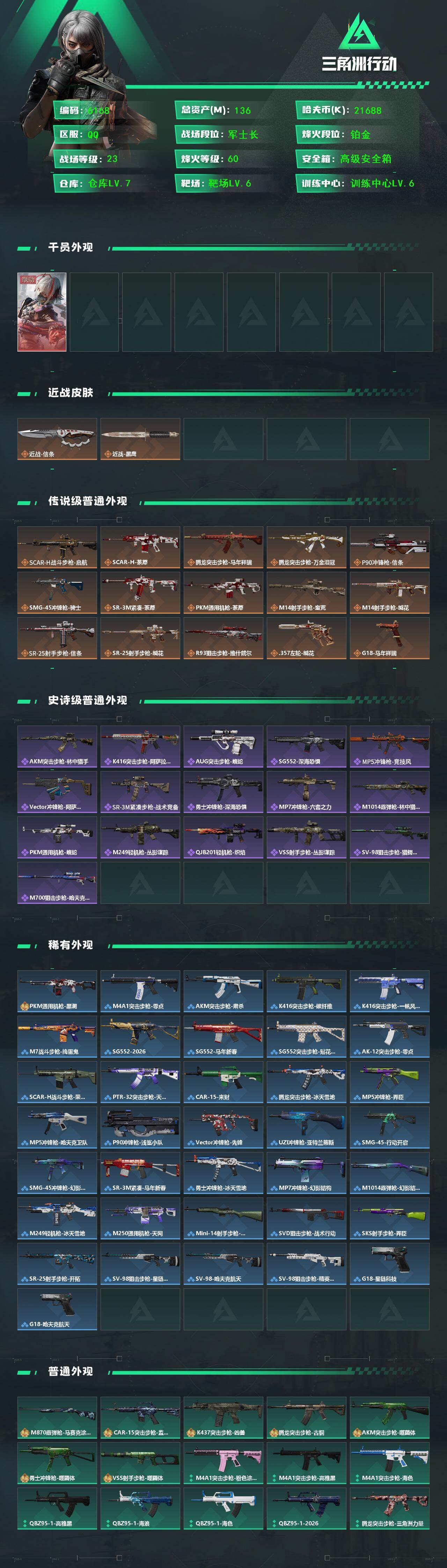 SJZCMW464715三角洲行动账号详情图2 SJZCMW464715三角洲行动账号详情图2