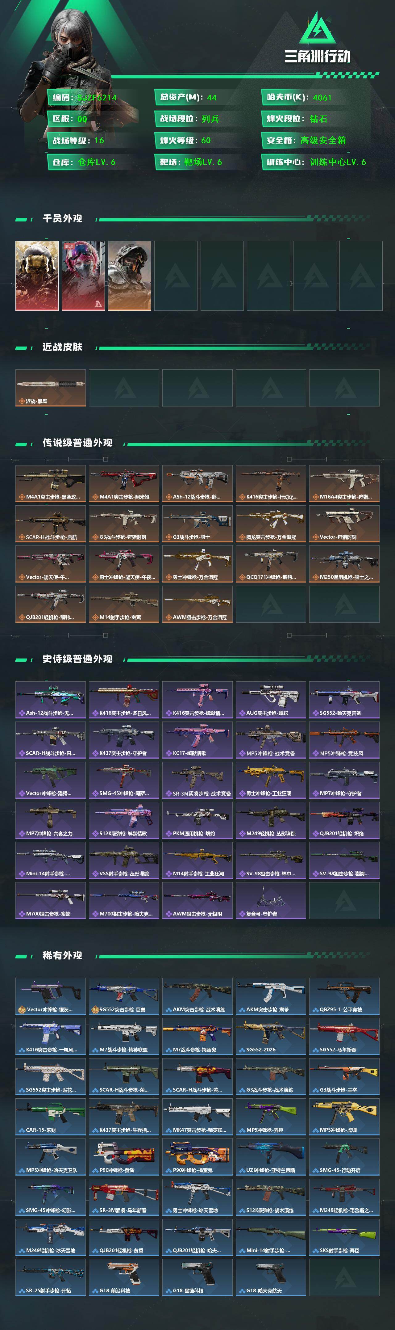 SJZEY458867三角洲行动账号详情图2